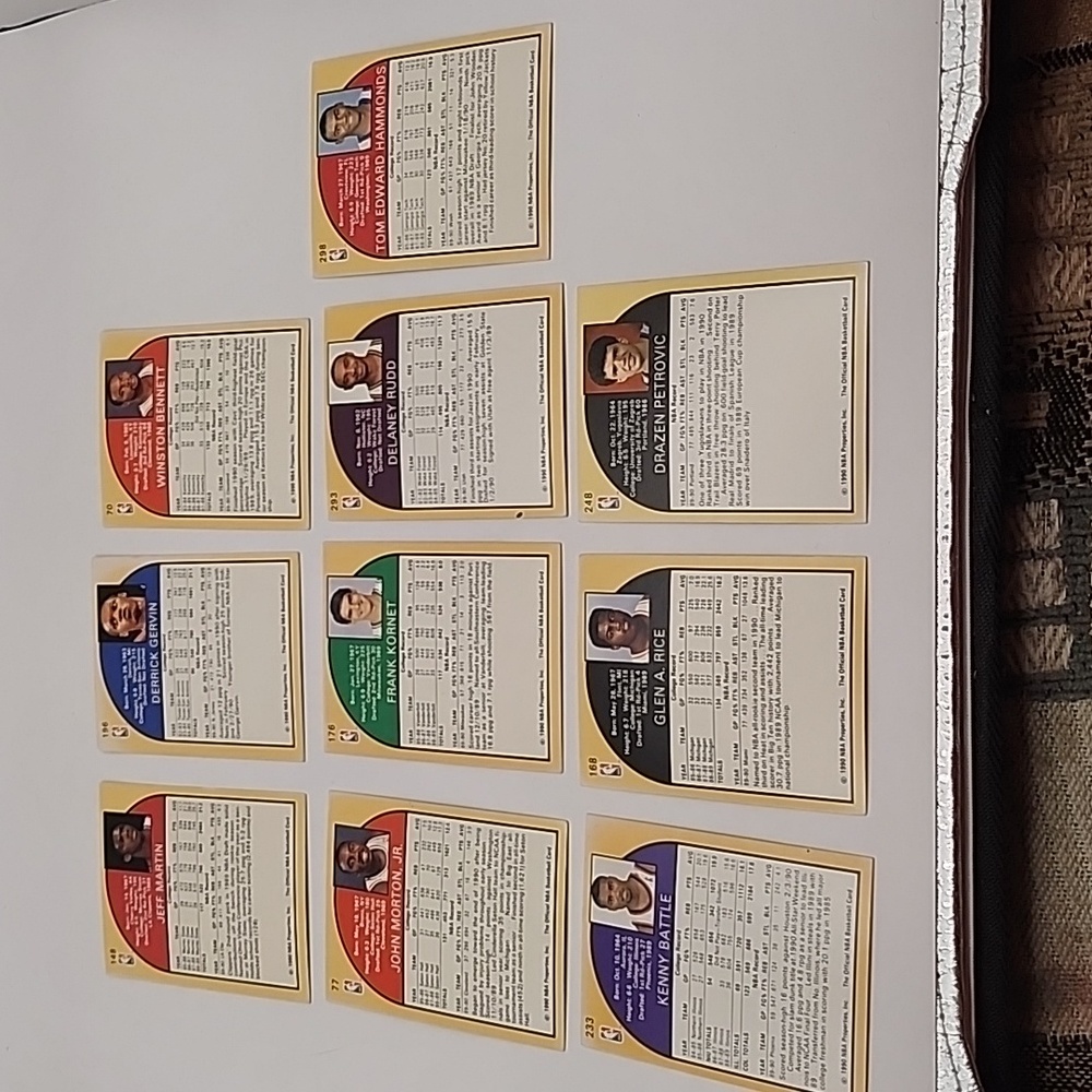1990 NBA Hoops Rookie Cards 9 Count - Picture 12 of 16